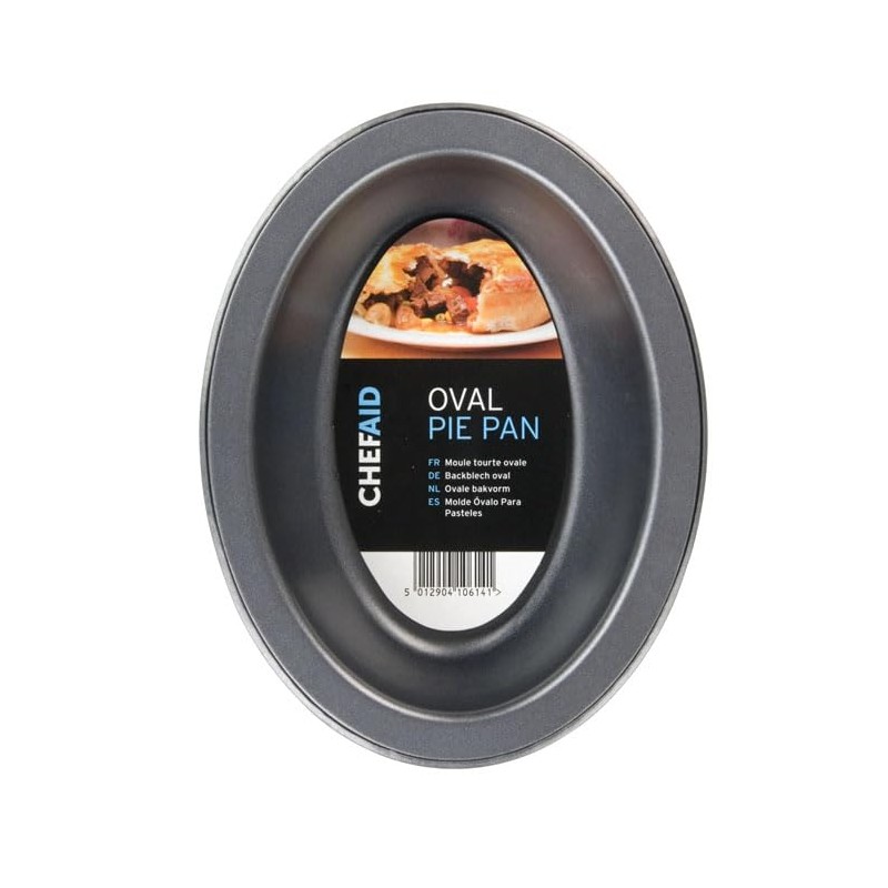 Chef Aid Set of 4 Non-Stick Oval Pie Dishes, Each
