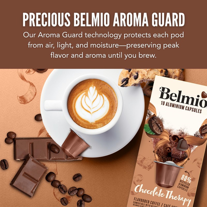 Belmio Chocolate Therapy Espresso Coffee Pods – Medium Roast –