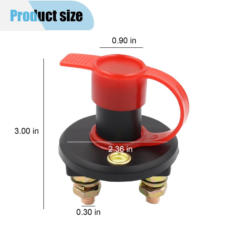 Battery Disconnect Isolator Master Switch, 12V 24V Battery Isolator Power