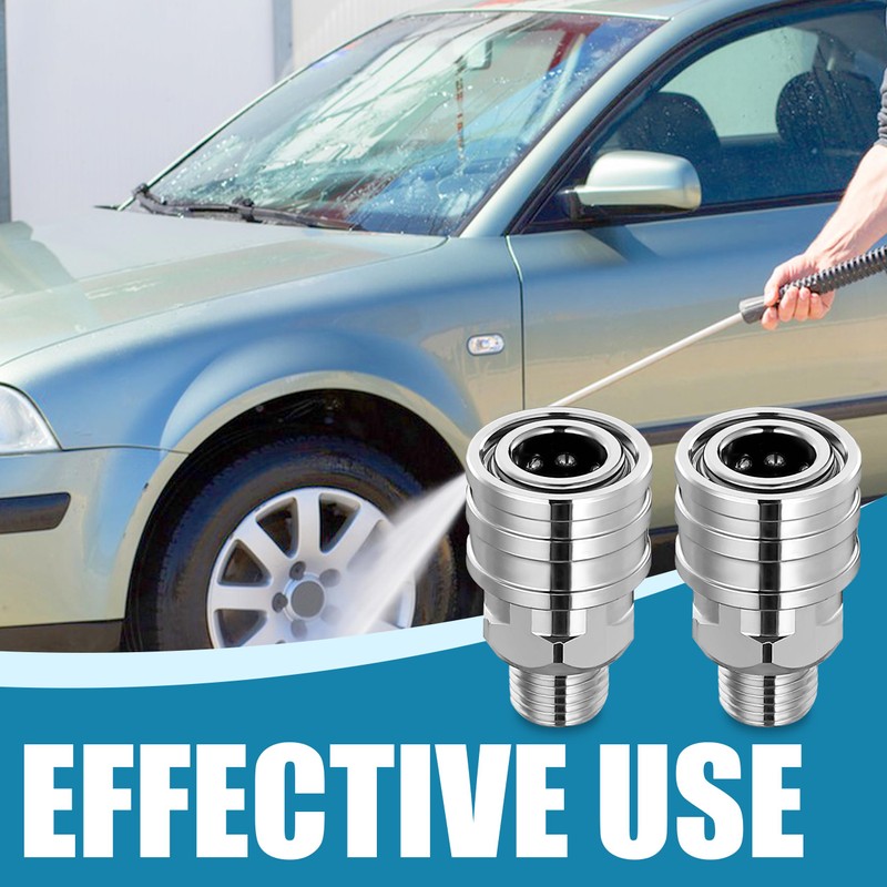 JOEJET 1/4" Pressure Washer Fittings-Stainless Steel Pressure Washer Adapter-1/4" Quick