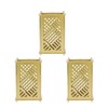 3set Pen Holder Golden Appearance Electroplating Quadrate Educational DIY Assembly