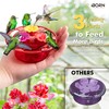 iBorn Handheld Hummingbird Feeders for Outdoors, Hummingbird Hand Feeder 3OZ