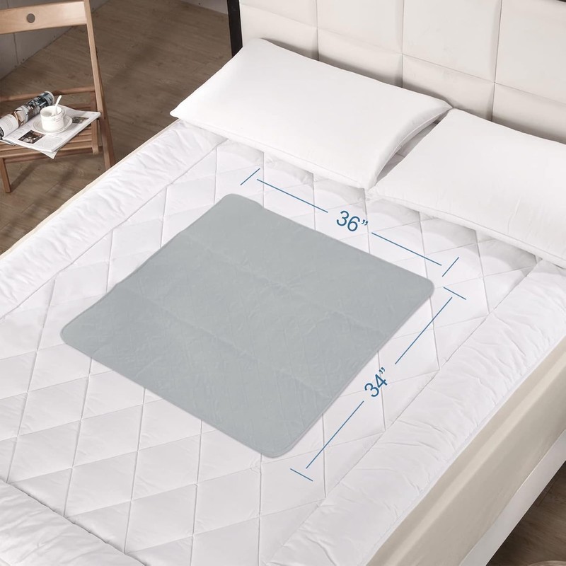 Bed Pads Washable Waterproof(2 Pack, 34 x 36), Washable and