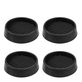 4 Pcs Furniture Coasters,2 Inch Black Orbicular Rubber Furniture Feet Cups,Universal Non-Slip Castor Cups for Wooden Floors,Soft and Odorless Elastomer Castor Cups,for Protecting Floors