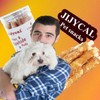 JiJycal Dog Rawhide Chews, Chicken Wrapped Dog Treats Rawhide Twist