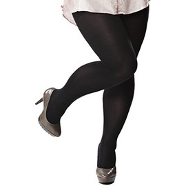 Donatella's Hosiery Plus Size plain black 80 denier opaque tights XXL (18-20)