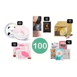 Molin Dollins 100 Mascarillas Faciales, Parches De Colágeno Ojeras/boca