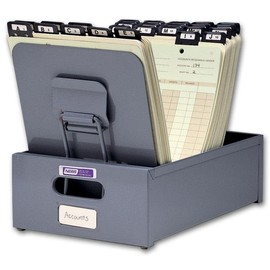 NEBS 5Forms Posting File, Grey, Modern Style, Ledger Size, 7.5 x 9.5 inches, Holds 150 Sheets
