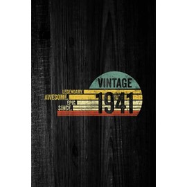  80 Year Old Legendary Retro Vintage Awesome Birthday 1941 Vitamin & Supplements Tracker