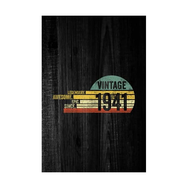  80 Year Old Legendary Retro Vintage Awesome Birthday 1941