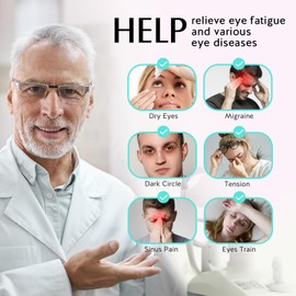 YFONG Heated Eye Mask, Warm Eye Compress Mask for Dry Eyes, Eye Heating Pad with Temperature & Timer Control, Dry Eye Mask for Relax & Reduce Eye Strain Dry Eye MGD Improve Sleep (Grey)