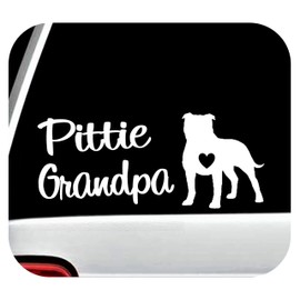 Pittie Grandpa Pitbull Decal Sticker for Car Window