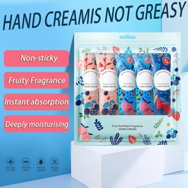 Hand Cream Gift Set, Pack of 5 Hand Cream for Very Dry Hands, Non-Sticky Daily Moisturising Hand Cream Set, Perfect for Birthday Mothers Day Idea For Her & Him
