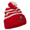 e4Hats.com Ho Ho Ho Santa Embroidered Striped Pom Cuff Beanie