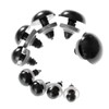 dophee 20Pcs Black Plastic Safety Eyes with Washers, Craft Eyes,