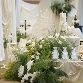 Yabool 16 Pcs Flower Glass Bud Vases, Loose Transparent Flower Bud Vases, Mini Glass Vases, Small Vases, Family Wedding Table Decorations