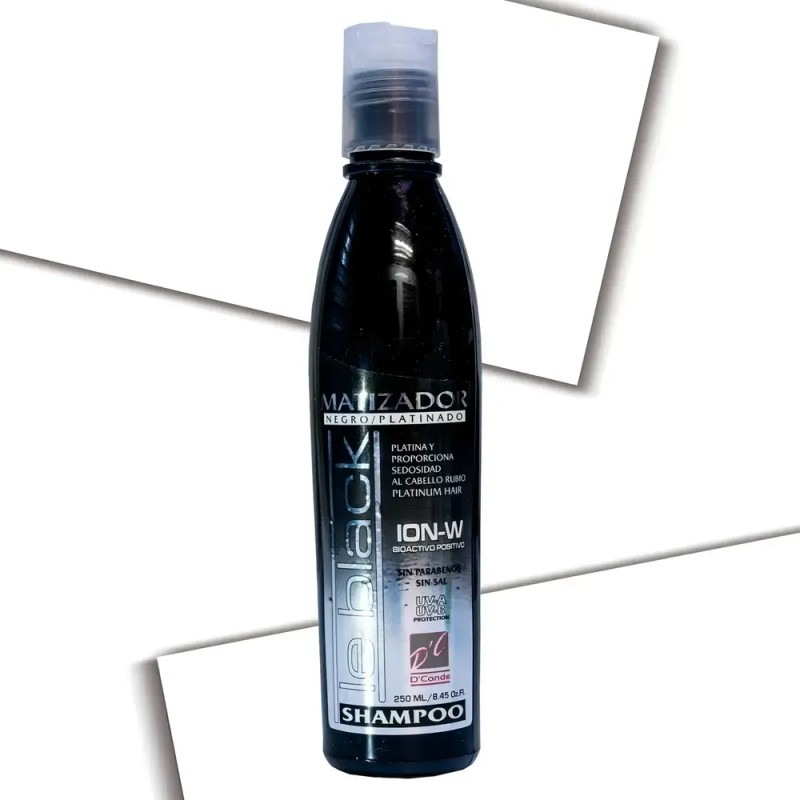 Shampoo D'Conde Le Black Matizador 250mL para Cabello Rubio