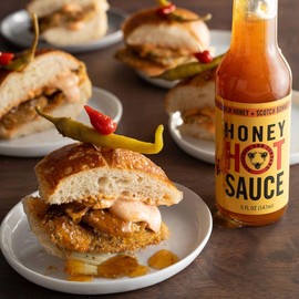 Savannah Bee Company - Honey Hot Sauce - Sweet & Spicy 100% Pure - Infused With Delicious Wildflower Honey and Fiery Jamaican Scotch Bonnet Peppers - the Sauce for Every Meal 5 oz
