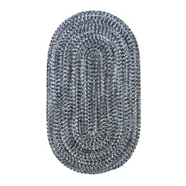 Modern Home Braided Rug 2X4 Reversible Scatter Throw Rug - Smoked Ash, Handcrafted in USA, Woven Texture, High Traffic, Entryway, Kitchen, Living Room, Bed, Bath, Foyer, Porch - 2' X 4' Oval