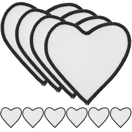 - 10 piezas de sombrero en , gorra blanca, capó, ropa blanca, apliques para planchar, de sublimación en , para sombrero, tela no tejida, suministros de costura hechos por sí mismos
