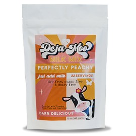 Deja Moo Sugar Free Powder Natural Milk Mix, 12 oz (Peach)