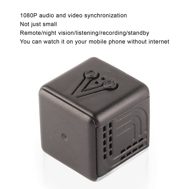 Wireless Mini Cube WIFI Camera No Light Night Vision Silent
