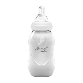 Advanced by Evenflo, Biberón Anticólicos Cuello Estándar, Transparente, Flujo Lento, 4oz/120ml, 1 pieza, MEX.