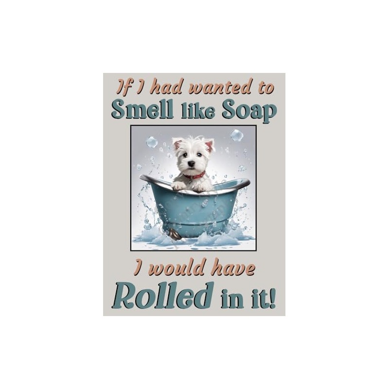 Westie pet dog funny flexible fridge magnet Christmas stocking filler