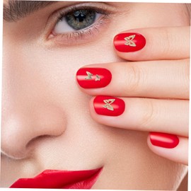 Minkissy Nail Charms Butterfly 40pcs Nail Art Charms Stylish Manicure Decorations