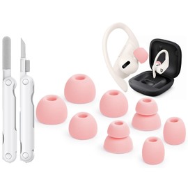 4 Pair Replacement Ear tip for Powerbeats Pro, Beats Earbuds Replacement Tips,Wireless Earphone Headphones, Silicone Earbuds Buds Set with Cleaning kit