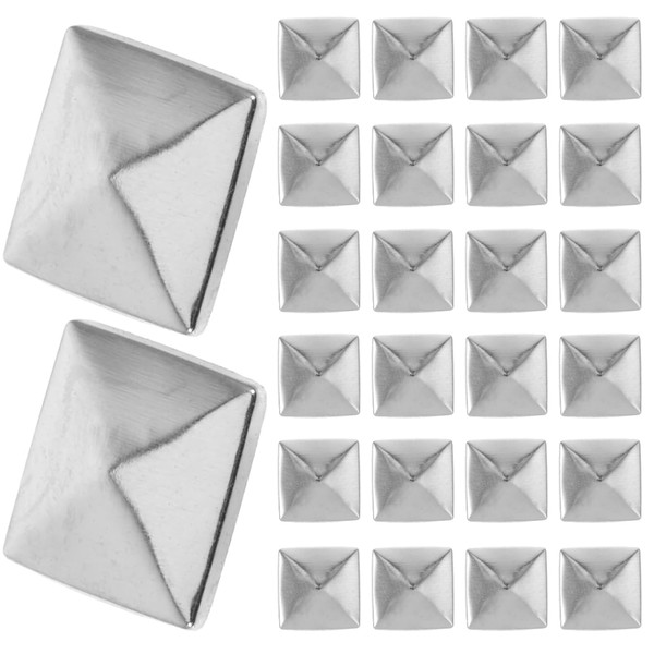 TEHAUX 100 Pcs Flat Back Pyramid Studs, Shoes Studs Glue