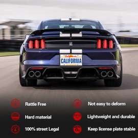 WAYAMY Marco de Matrícula, 2 Pack Porta Placas de Silicona con Tapas de Tornillos, Universal Soportes para MatríCula con Accesorios Montaje para Auto, Antivibración (B)