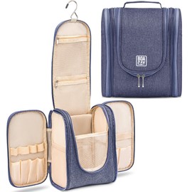 BOACAY Hanging Travel Toiletry Bag for Women and Men, Makeup Bag, Bathroom & Shower Organizer Kit for Accessories, Cosmetics, Travel Essentials