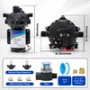 5.5GPM 12 Volt Sprayer Pump, Soft Wash Pump, 60PSI, 10