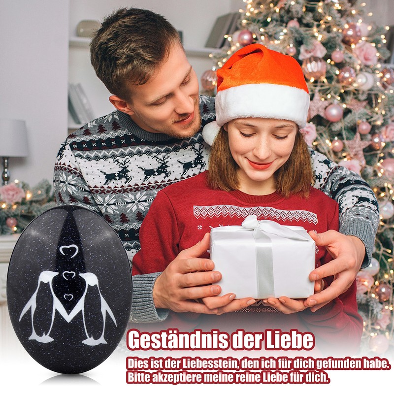 Rebundex Penguin Pebble Anniversary Gift Couple Wedding Gift