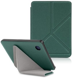 GUAGUA Case for Kobo Clara 2E 6" 2022 Release -Premium PU Origami Stand Protective Back Cover with Auto Wake/Sleep Dark Green