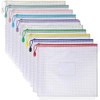 Anyoupin 10Pcs Mesh Zipper Pouch Bags, A3 Size, 16.9 x