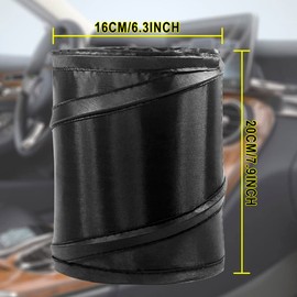 GOODCHI Car Trash Can, Set of 2, Car Storage Case, Foldable, Trash Bin, Compact, Convenient, Stylish, Waterproof, Washable, Fixable, Easy Storage, Easy to Install, Hanging, Rear Seat, Passenger Seat,