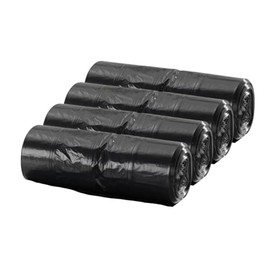 Bottari 60 Müllsäcke 40 l 55 x 65 cm mit Verschlussgriffen, schwarz, robuste und recycelte Müllsäcke, 4 Rollen à 15 Stück