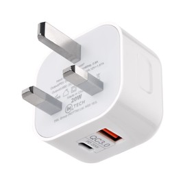 Double Plug Adaptor UK | Adaptor with 2 USB Ports | Type-C | 2 Way Adaptor | 3 Way Plugs Extension Multi Sockets | Short Circuit Protection | Double Adaptor Plug UK | UK Plug Sockets | (iN TECH)