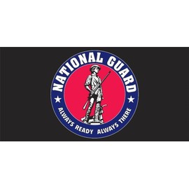 US ARMY NATIONAL GUARD EMBLEM BLACK Vinyl Decal Bumper Sticker