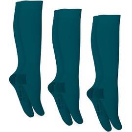 FITLEGS - Open-Toe Compression Stocking - 18mmHg AES DVT Prevention - Below Knee MULTIPACK - Green - Medium