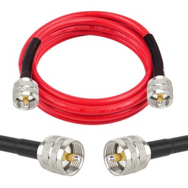 RG8X Coaxial Cable 6ft,CB Coax Cable,UHF PL259 Male to Male Low Loss CB Antenna Cable 50 Ohm for HAM Radio,Antenna Analyzer,Dummy Load,SWR Meter