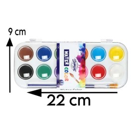 Set Acuarelas 12 Colores Dibujo Profesional Pincel Estuche