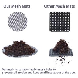 200 Pack Flower Pot Hole Mesh Pad, 2" Rounds Drainage Hole Mesh Pad - Ultimate Gardening Solution Preventing Soil Loss, Anti-Slip, Bonsai Bottom Grid Mat Gifts for Women Gardeners!