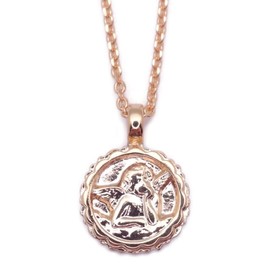 Mariana Butter Pecan Goldtone Guardian Angel Necklace Brown White Clear Crystal Mix 1153