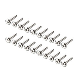 uxcell M6x30mm Furniture Bolts Hex Socket Screws Fastener Carbon Steel 20pcs
