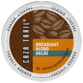 Caza Trail Coffee, Decaf Breakfast Blend, 24 Single Serve Cups