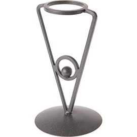 Bard's Dark Gray Wrought Iron Egg Stand/Holder, Triangle Leg, 2" Diameter