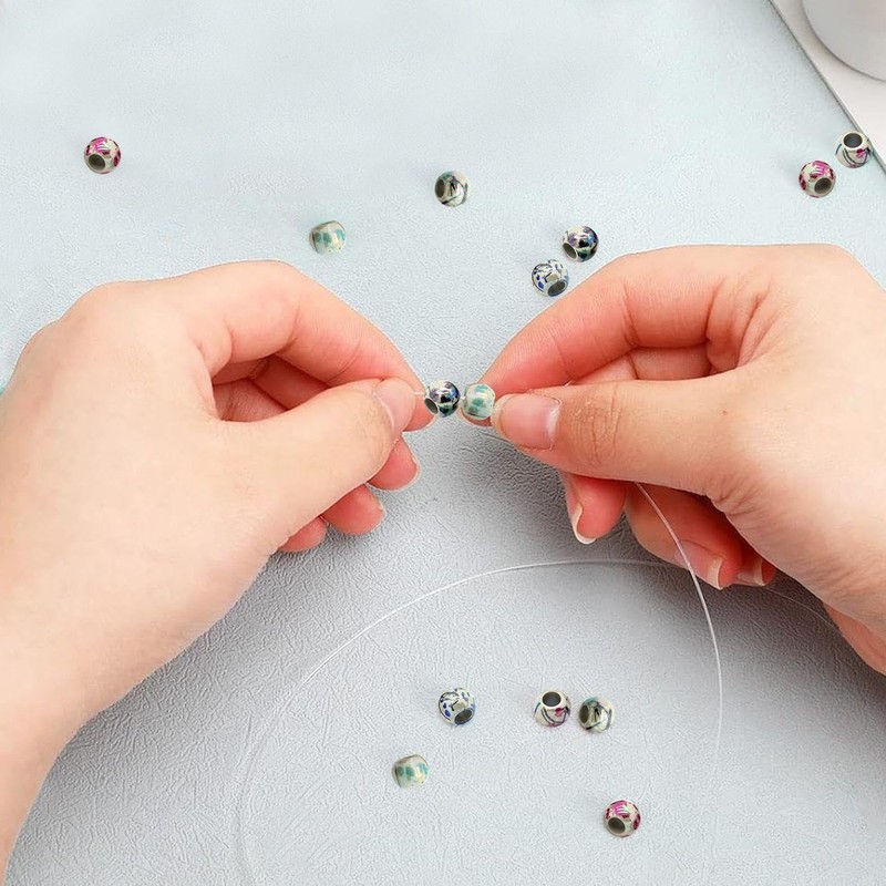 250Pcs Colored Acrylic Beads, with Holes, 4Mm Hole Diameter, Multi-Functional